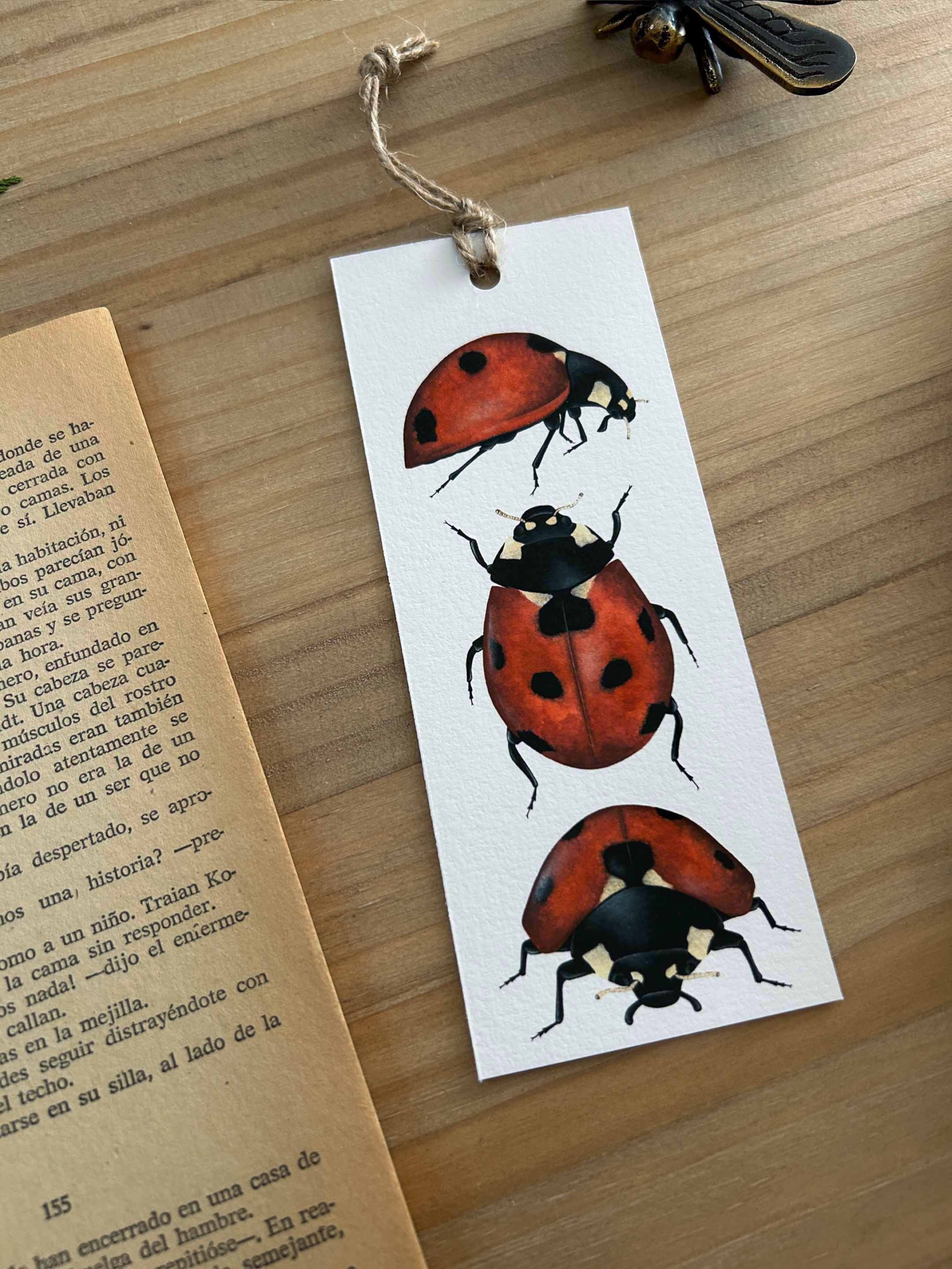 Mariquitas 4 marcador con estampado de mariquitas