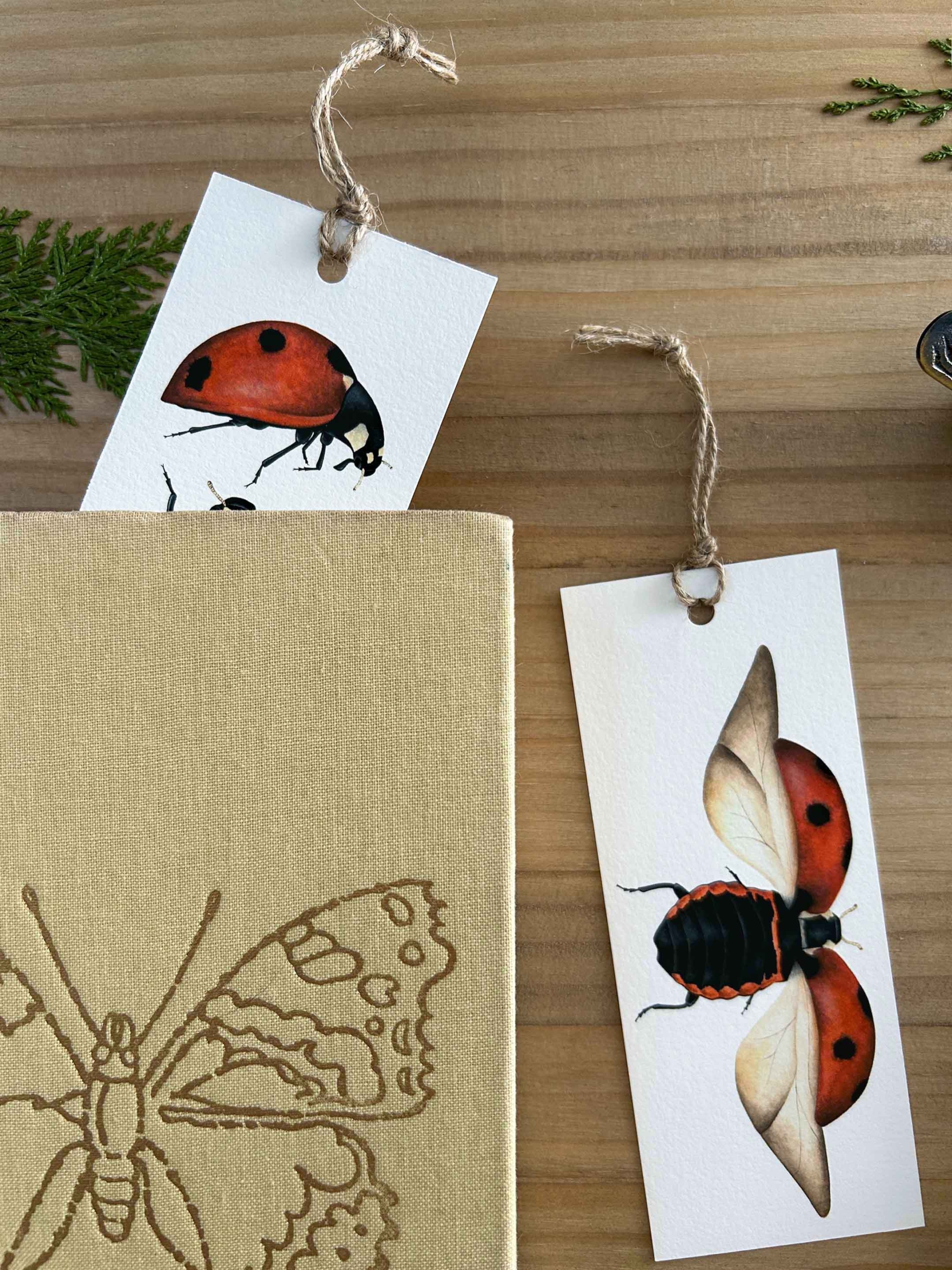 Mariquitas 5 marcapáginas de insectos