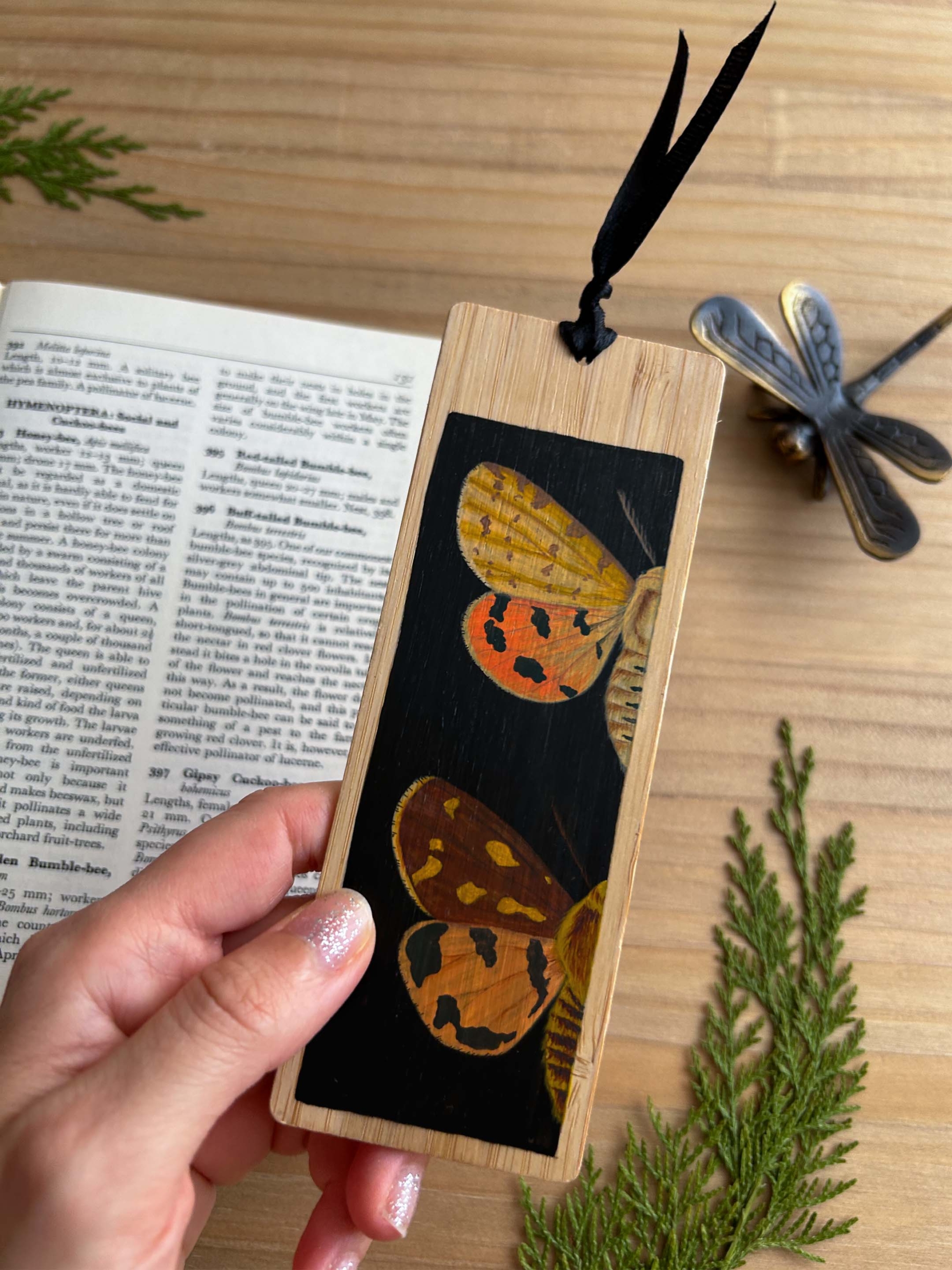 Dibujo de mariposas 3 Original marcapáginas con insecto