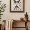 decoración con estampado de mariposas