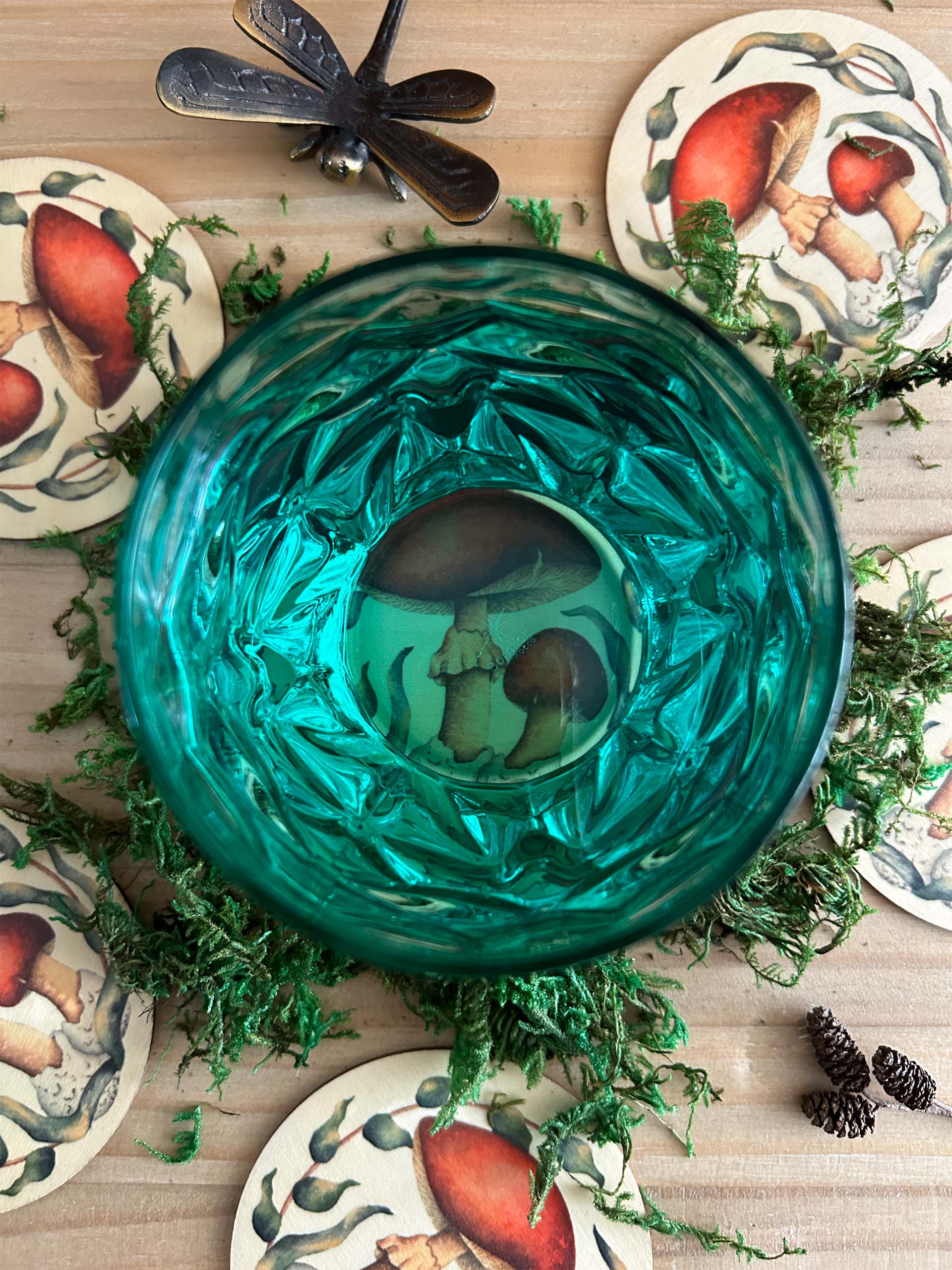 Seta del bosque 3 posavasos divertidos